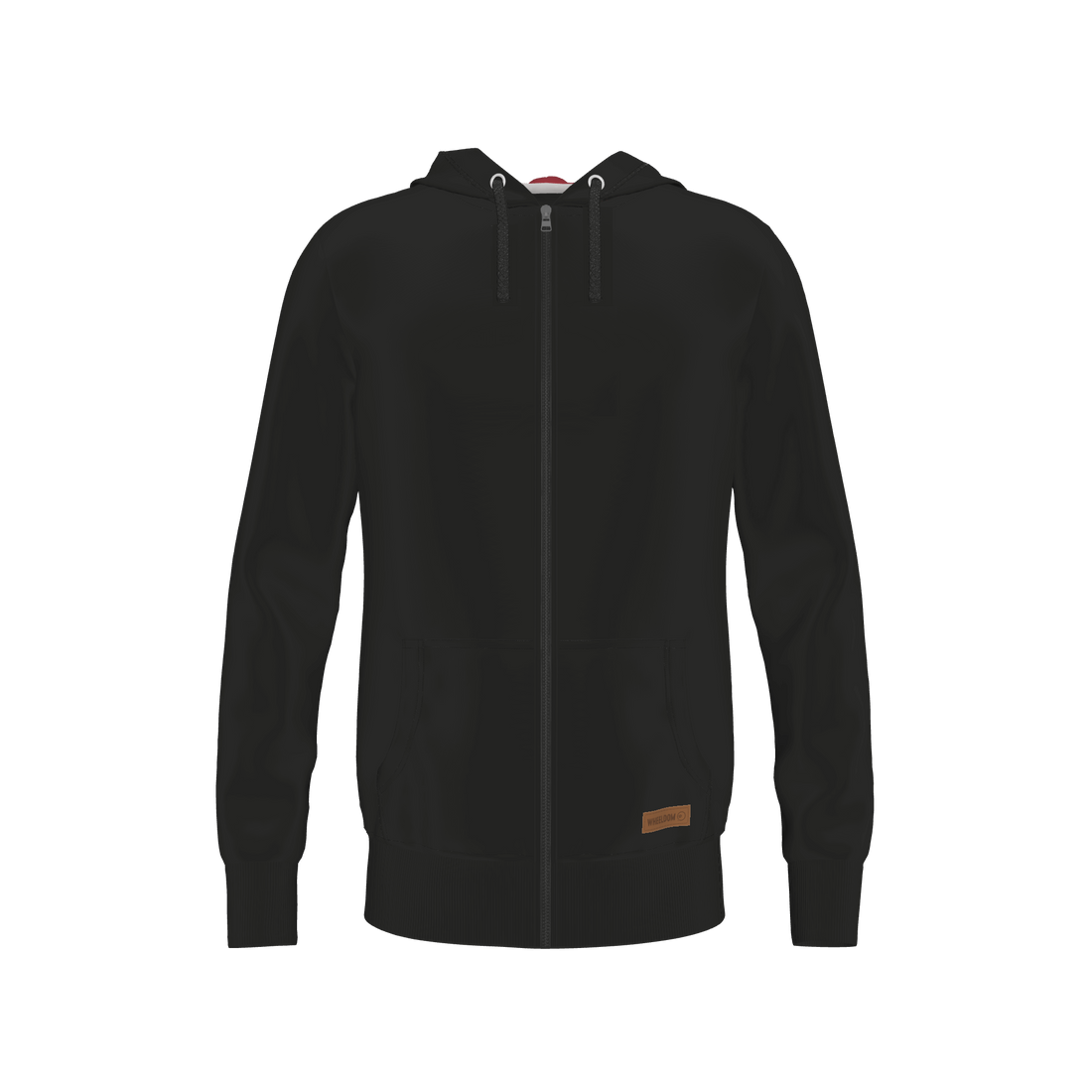 24hours Kid Hoodie Fleecejacke - black-red