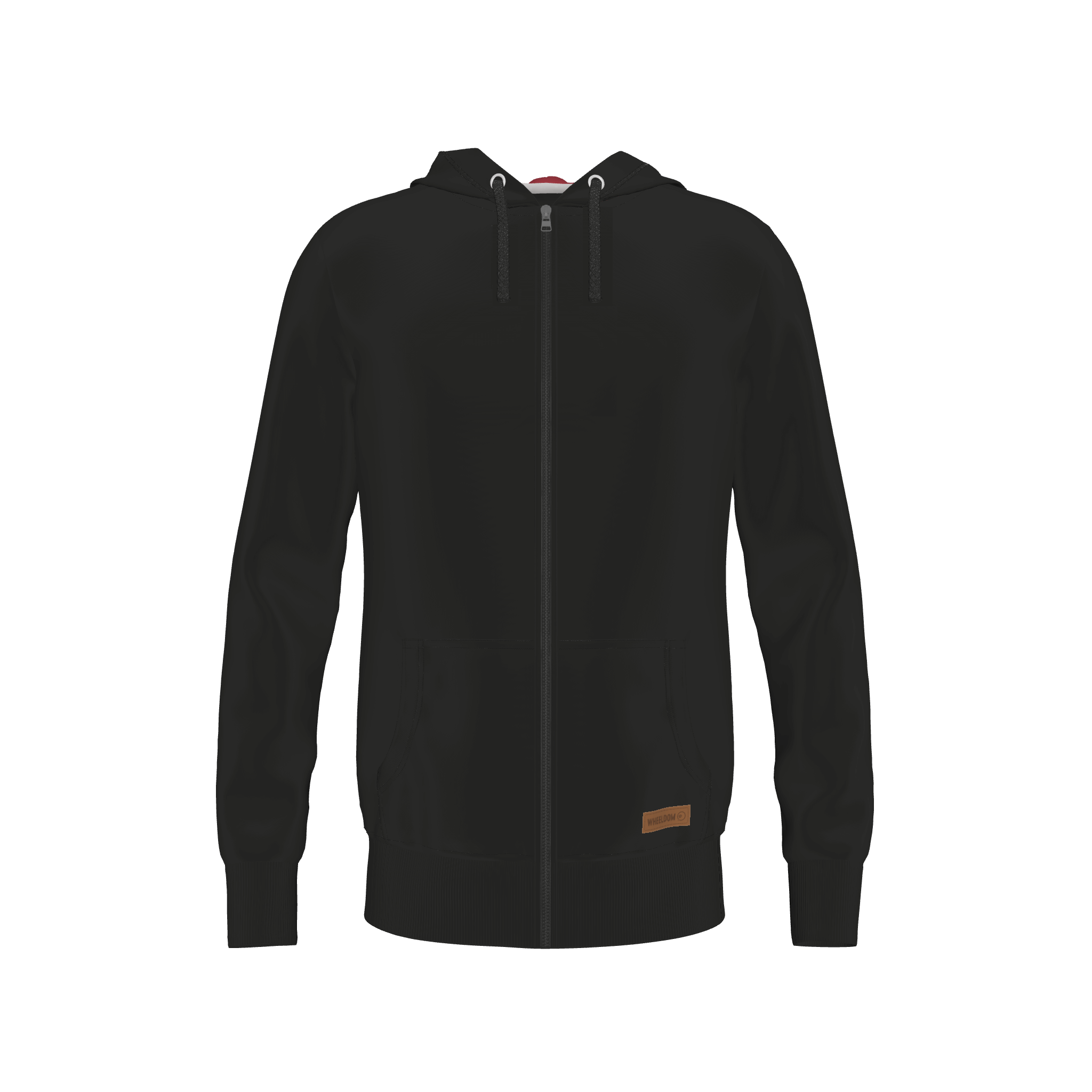 24hours Kid Hoodie Fleecejacke - black-red