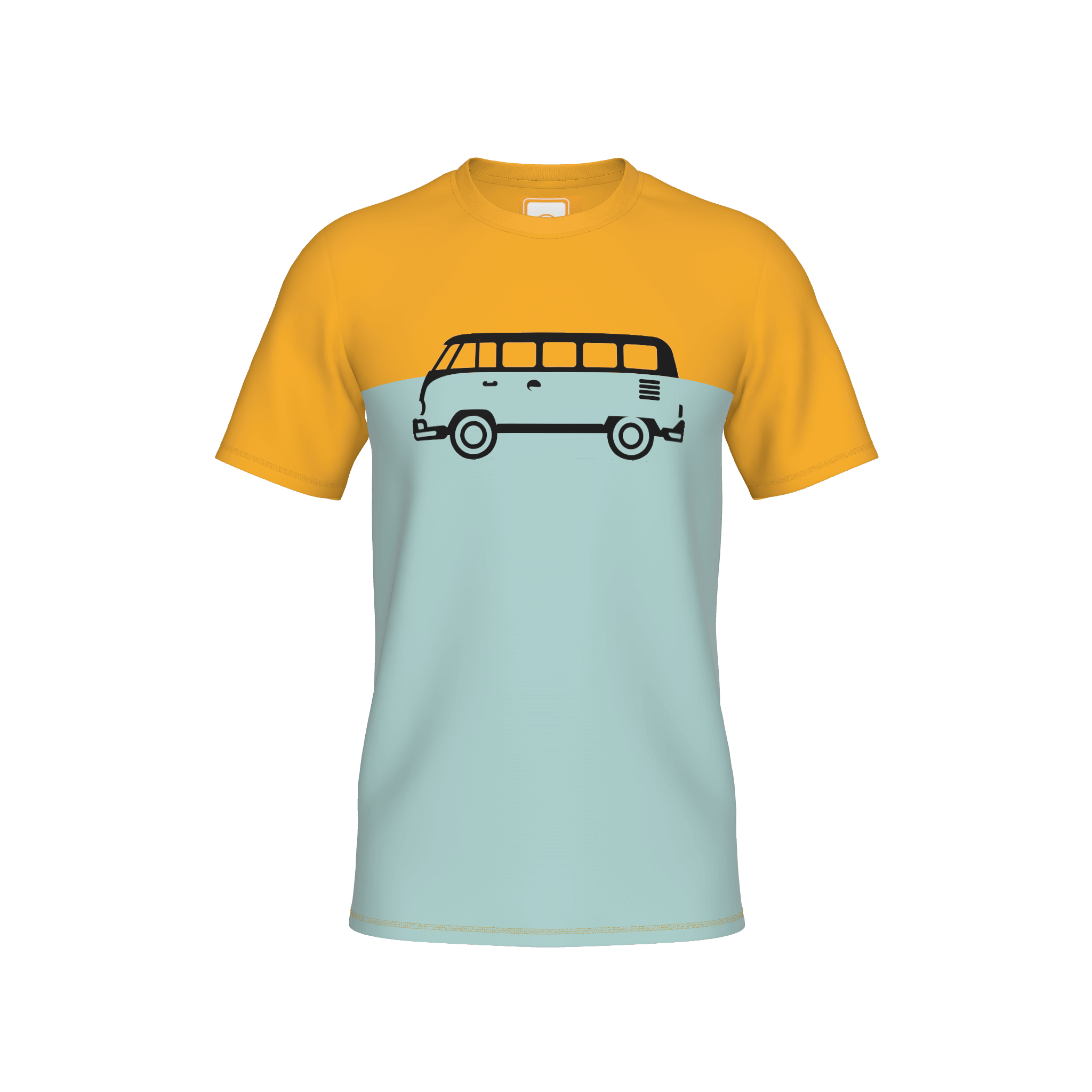 Abfahrt Kids T-Shirt - turquoise-oldgold