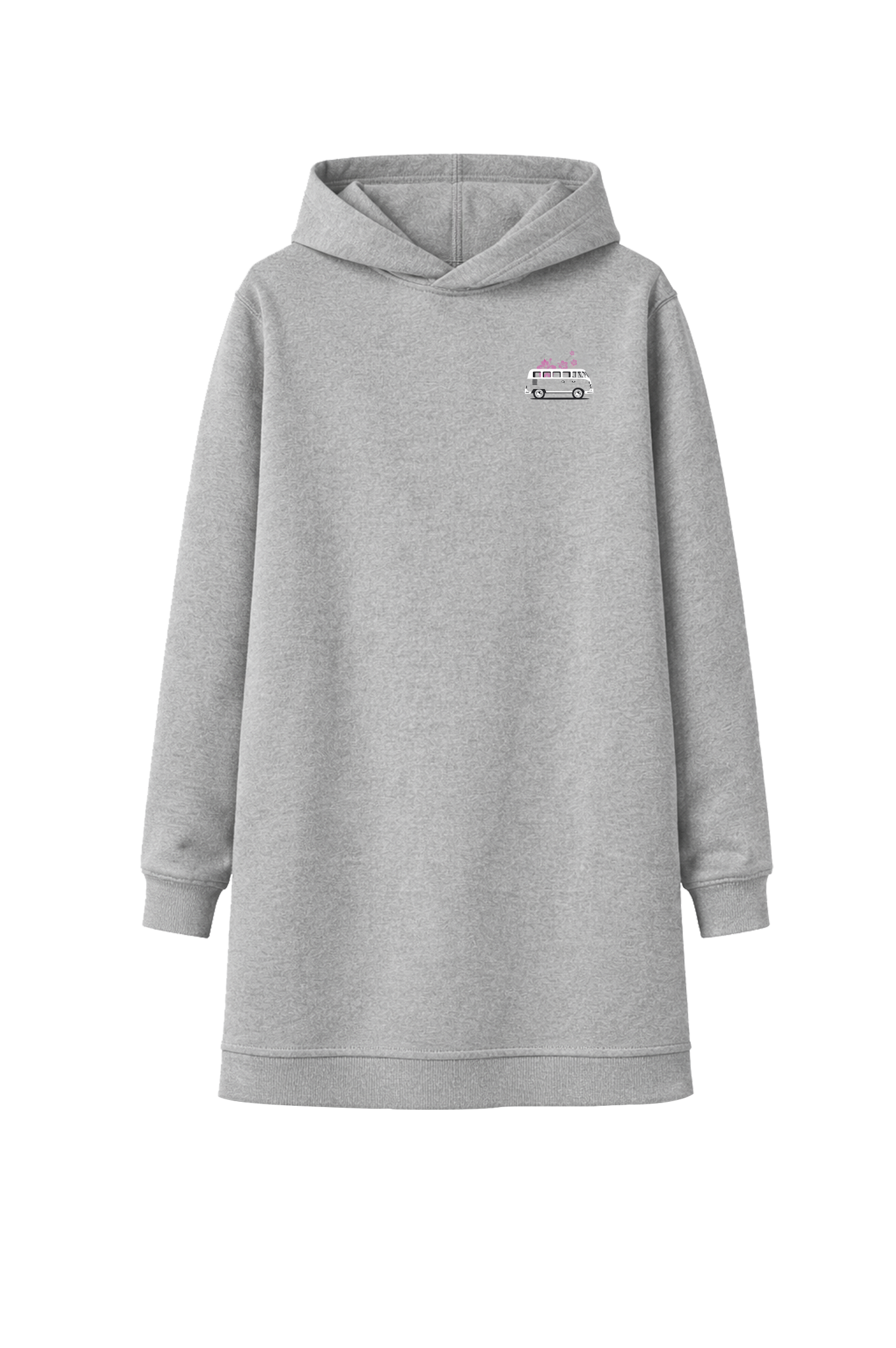 Muggelig Long Hooded Sweat - greymelange