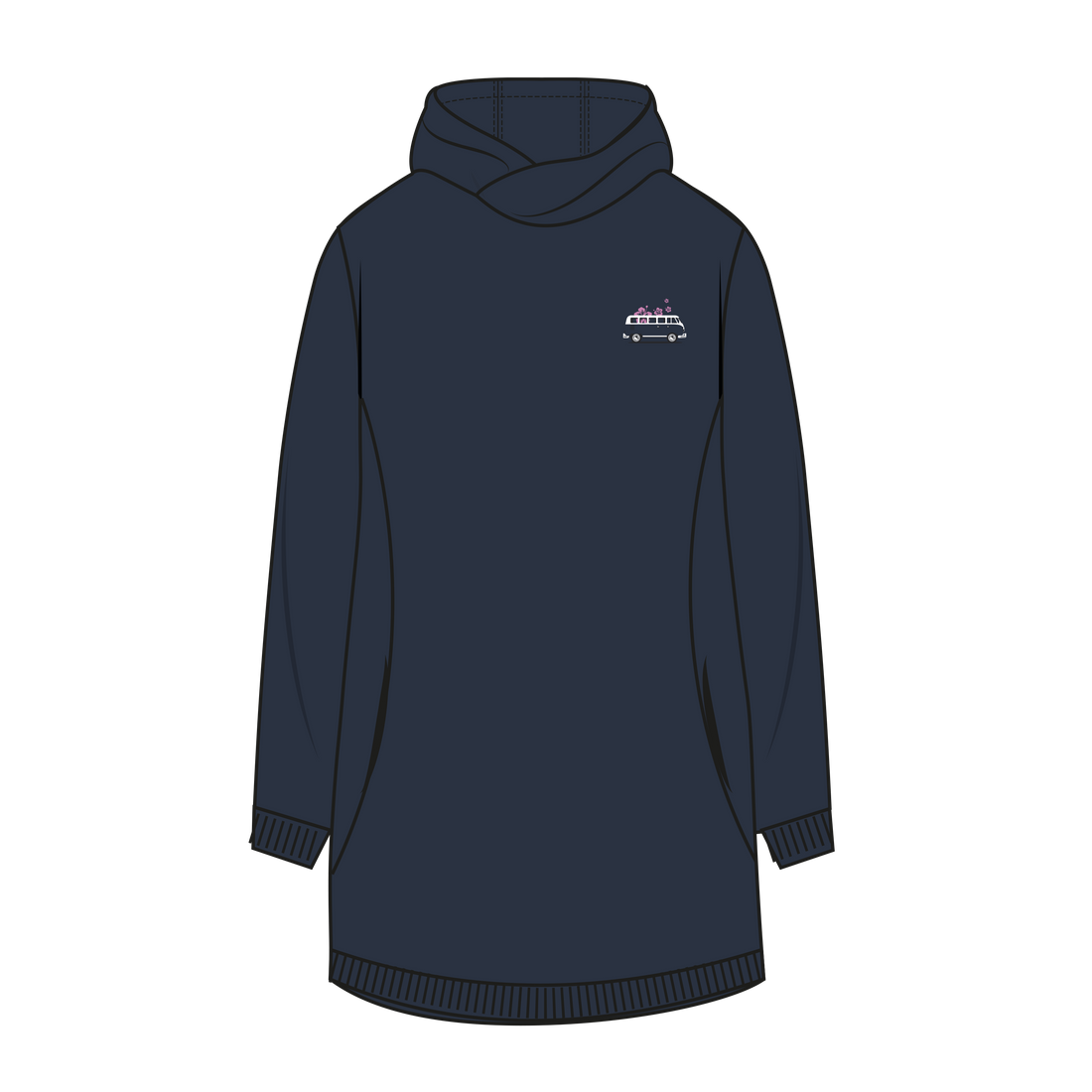 Muggelig Long Hooded Sweat - nightblue