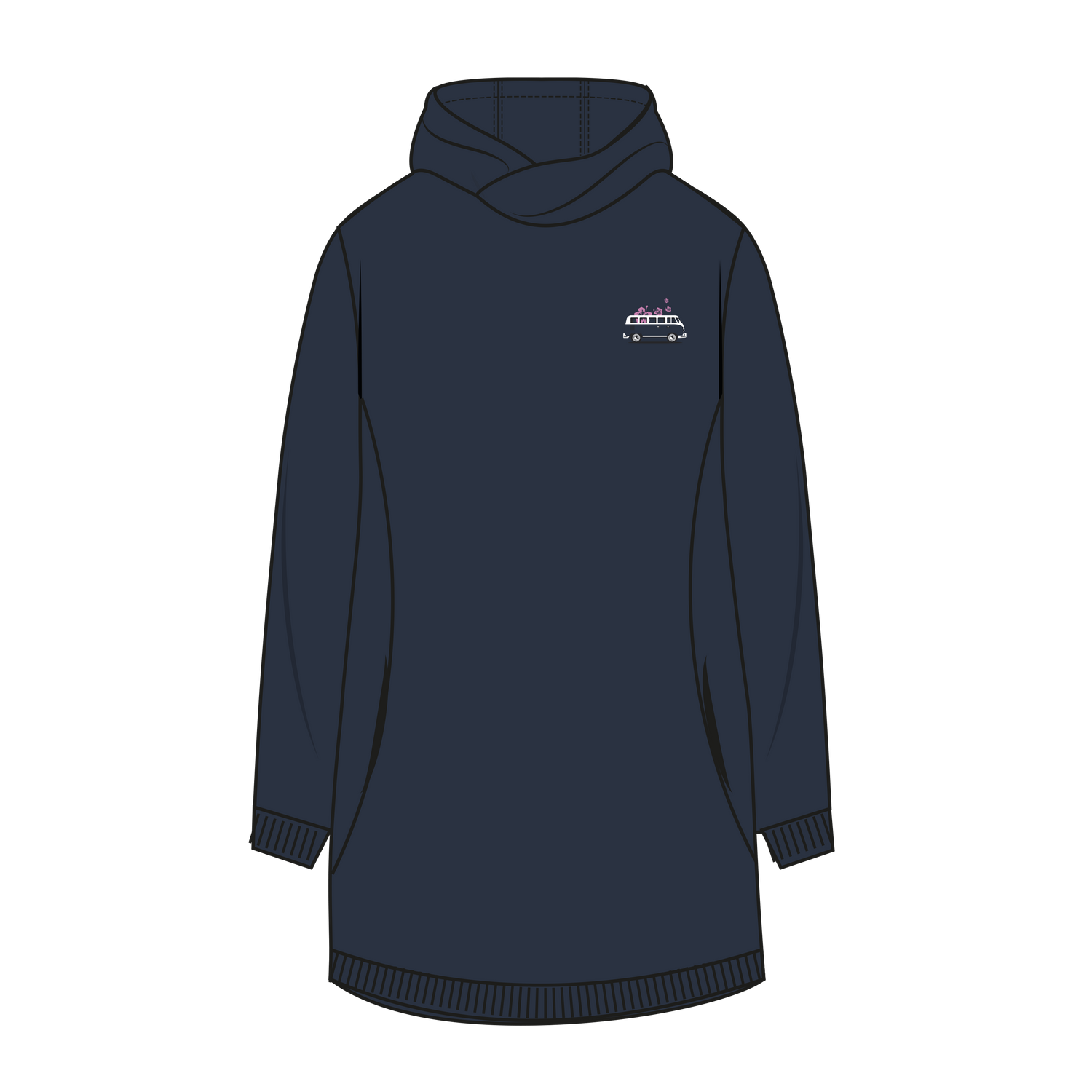 Muggelig Long Hooded Sweat - nightblue