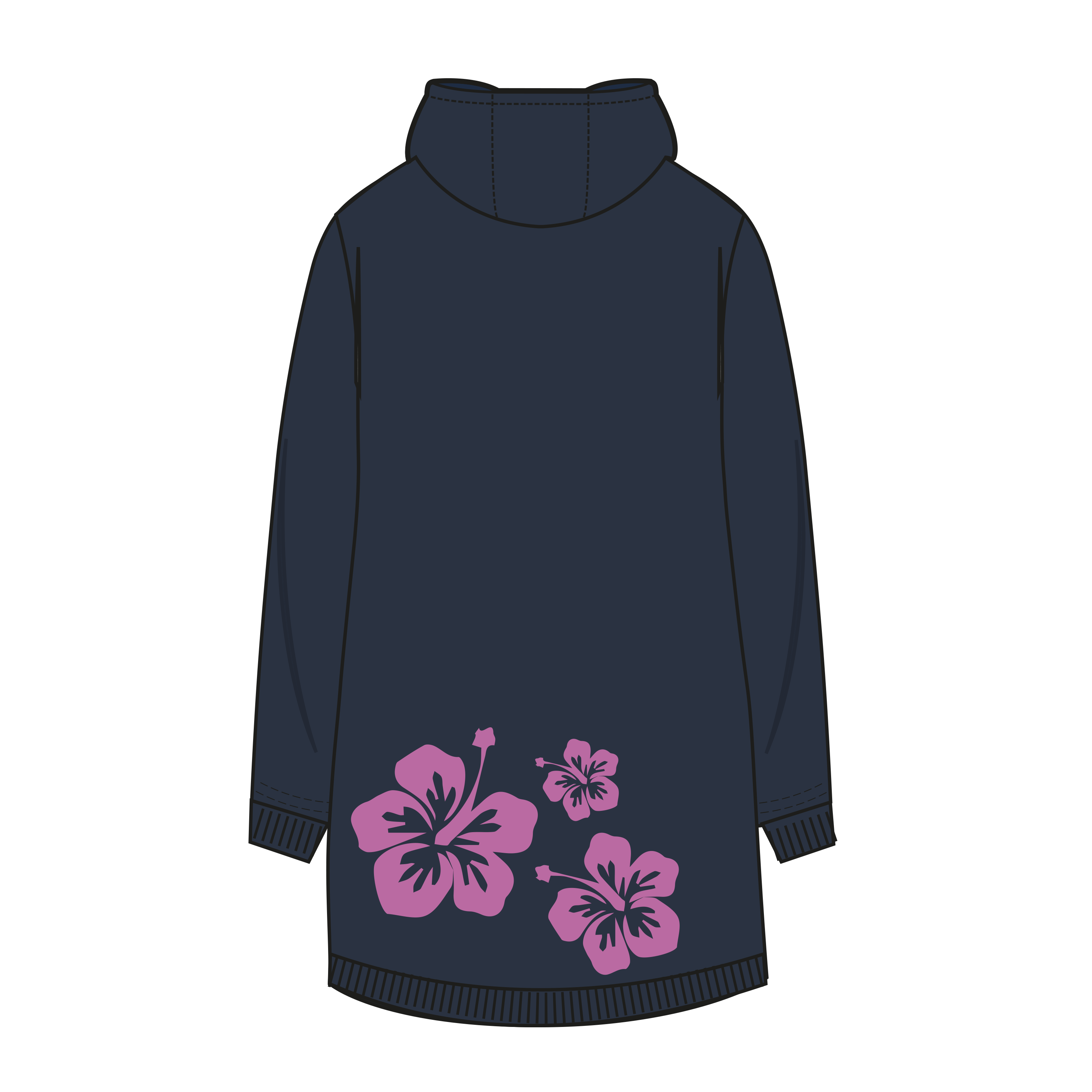 Muggelig Long Hooded Sweat - nightblue