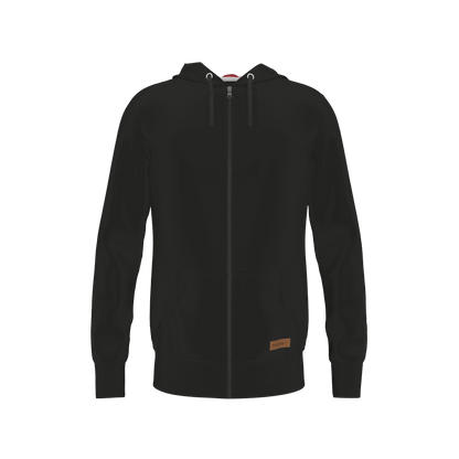 24hours Kid Hoodie Fleecejacke - black-red