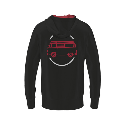 24hours Kid Hoodie Fleecejacke - black-red