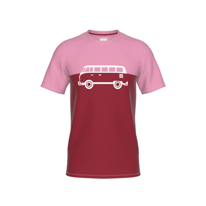Abfahrt Kids T-Shirt - darkred-pink