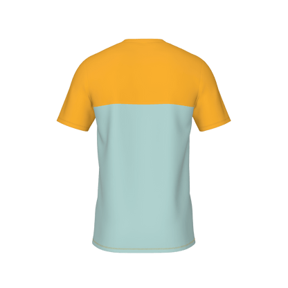 Abfahrt Kids T-Shirt - turquoise-oldgold