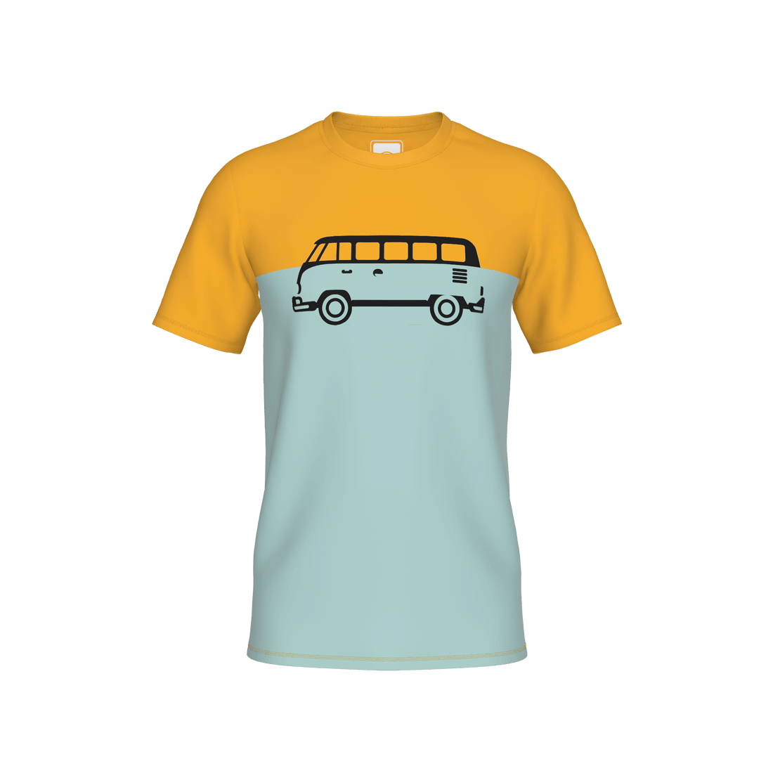 Abfahrt Kids T-Shirt - turquoise-oldgold