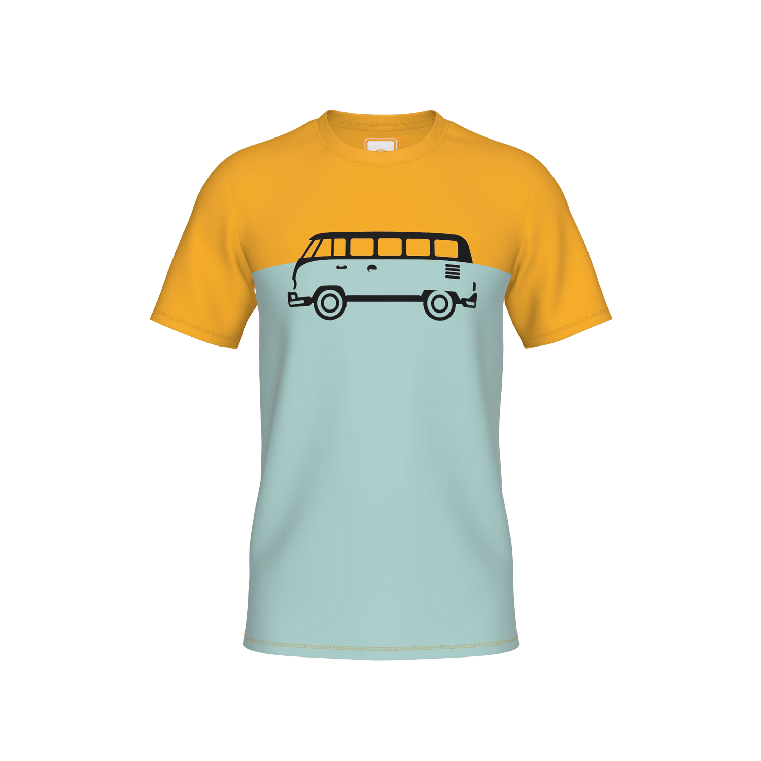 Abfahrt Kids T-Shirt - turquoise-oldgold