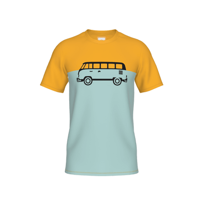 Abfahrt Kids T-Shirt - turquoise-oldgold