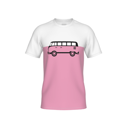 Abfahrt - T-Shirt Kids - pink-offwhite