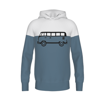 Lovelingsteil - Hooded Sweat - bluegrey-offwhite