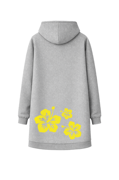 Muggelig Long Hooded Sweat - greymelange