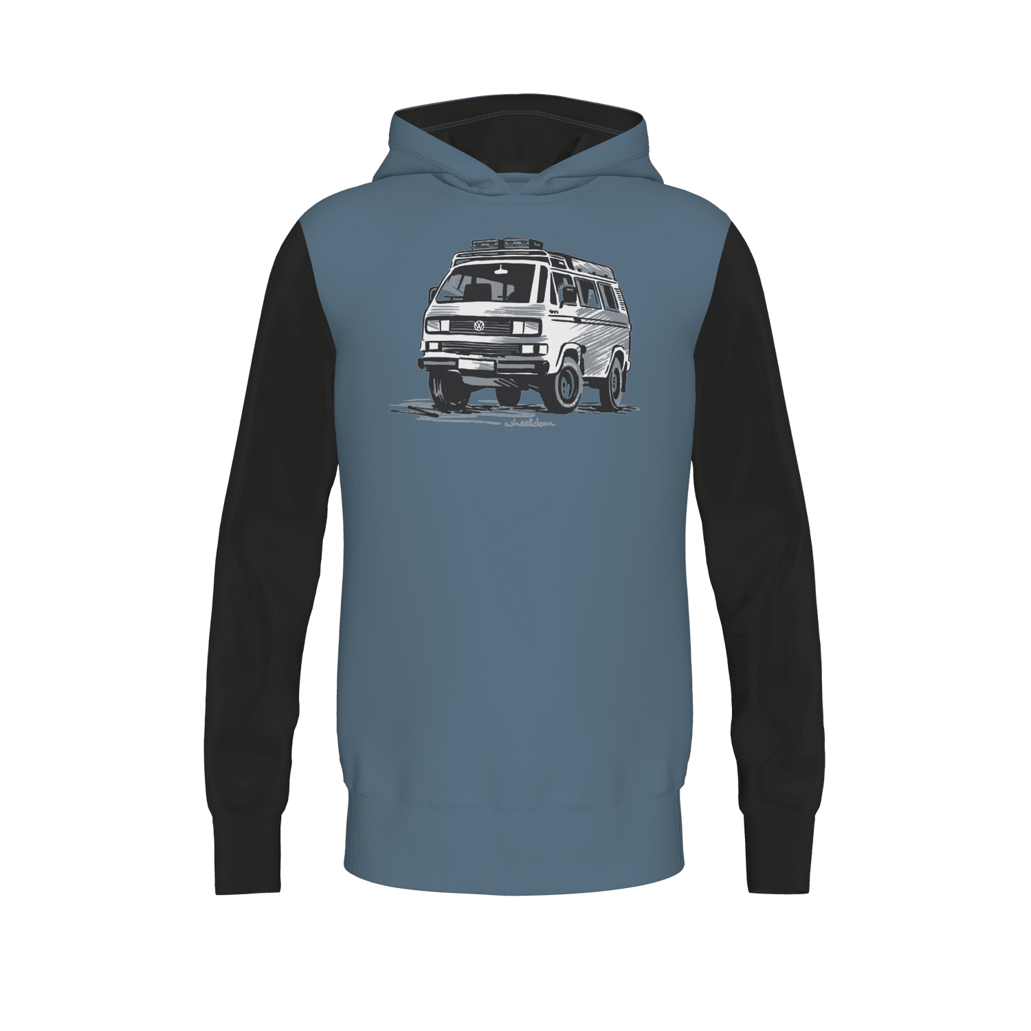 "Vanatiker" (bluegrey) - Hoodie mit VW Bulli Lizenz