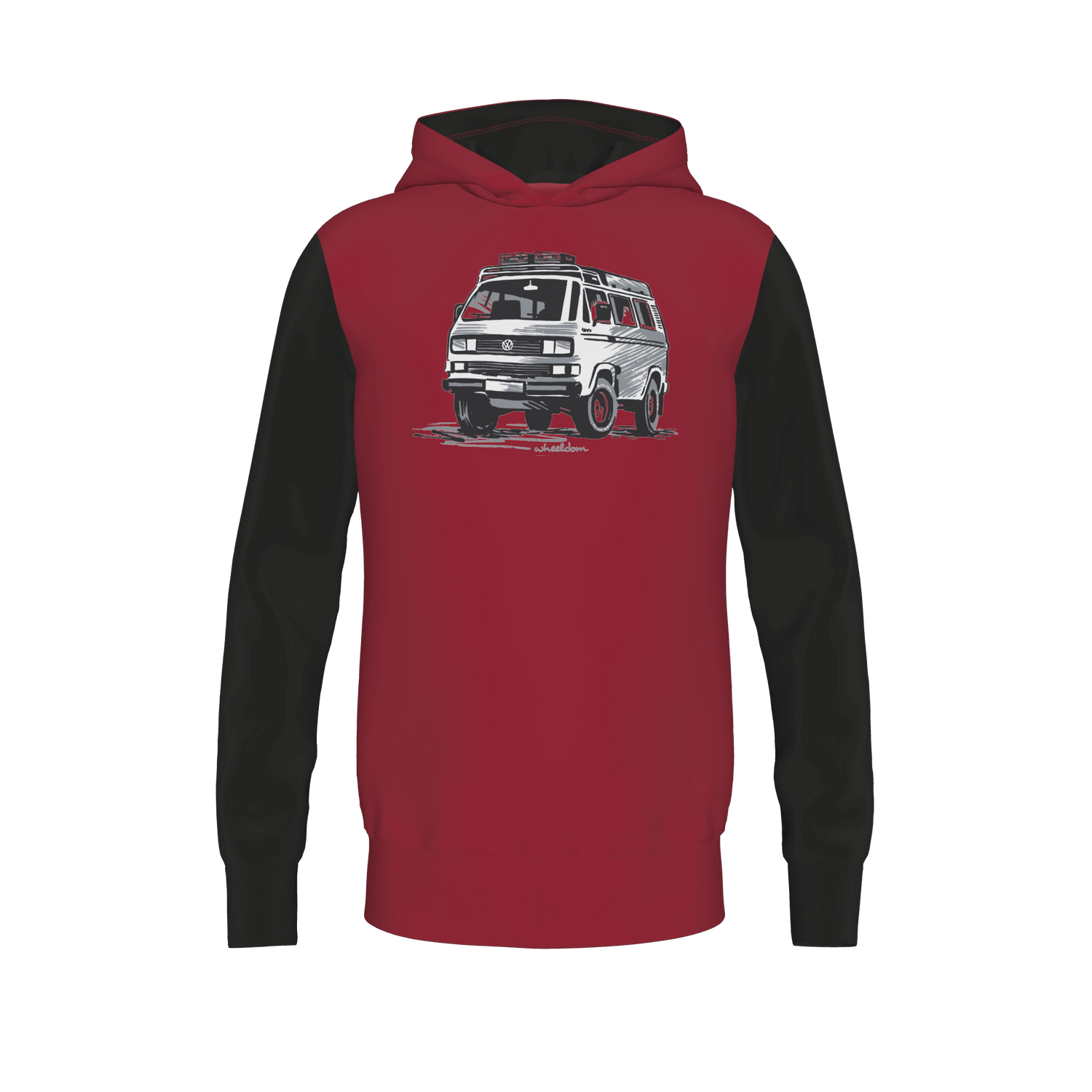 "Vanatiker" (darkred) - Hoodie mit VW Bulli Lizenz