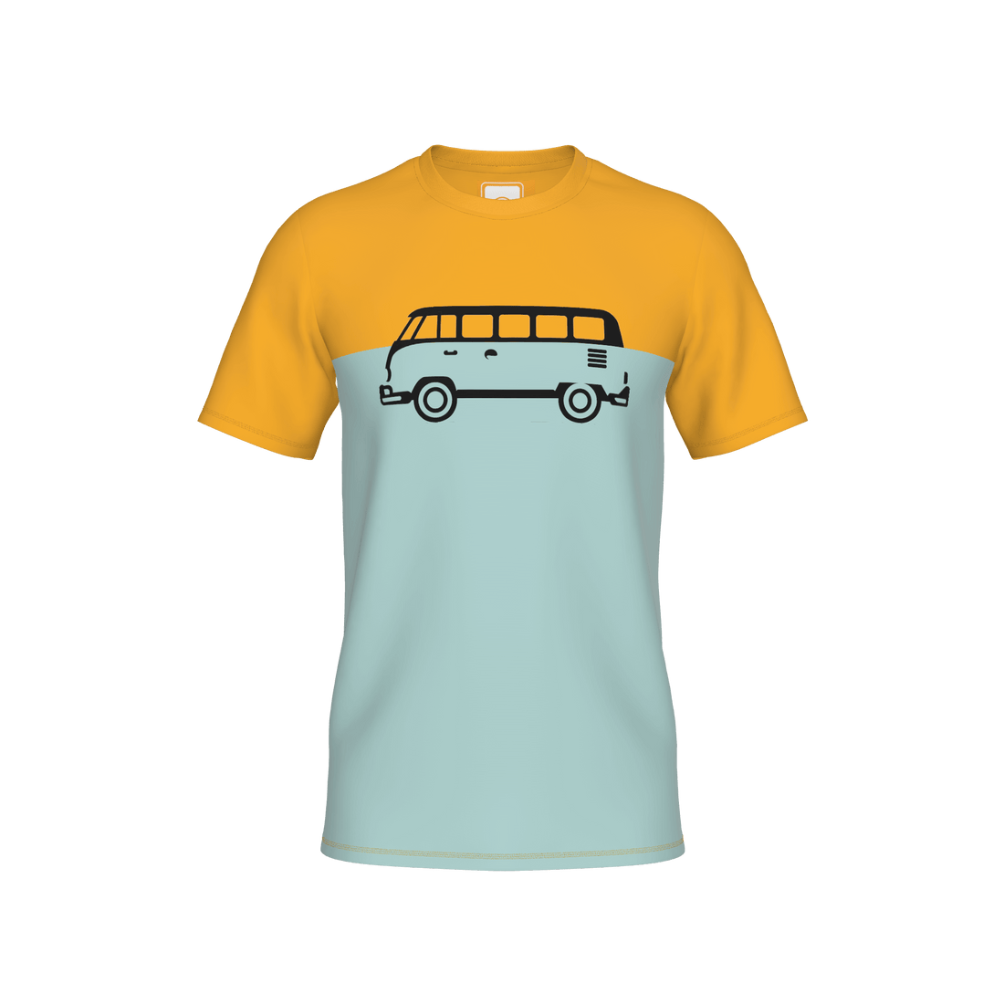 Abfahrt Kids T-Shirt  - turquoise-oldgold