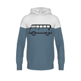 Lovelingsteil - Hooded Sweat - bluegrey-offwhite