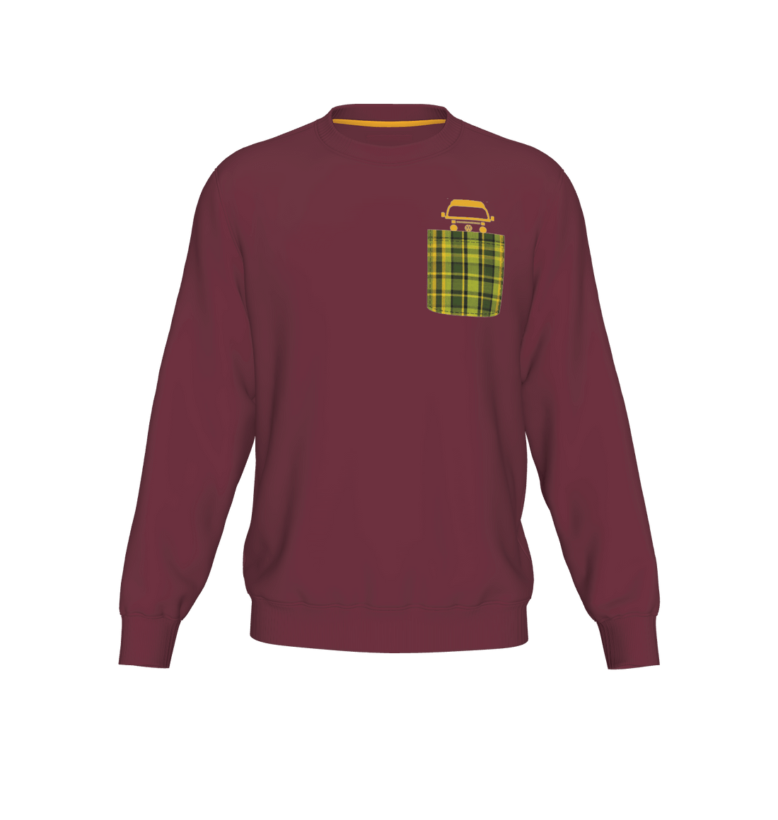 Vanaufsherz Men Crew Neck  - nightred