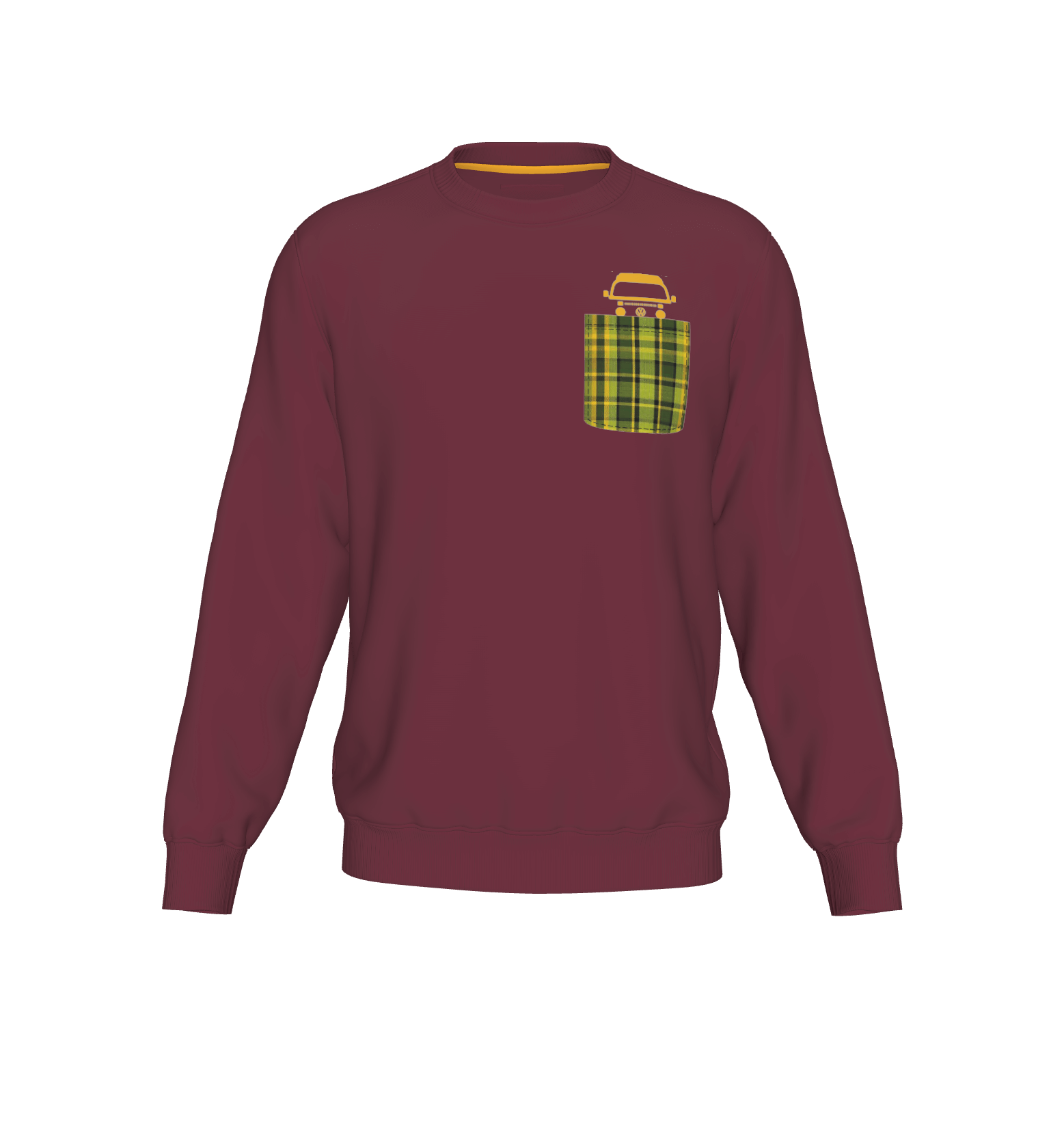 Vanaufsherz Men Crew Neck  - nightred