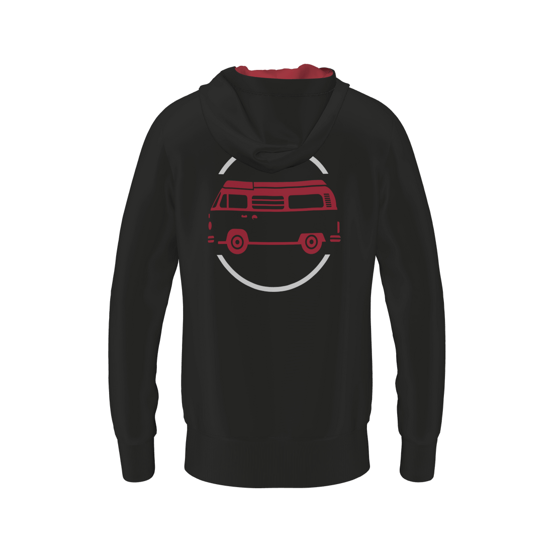 24hours Kid Hoodie Fleecejacke - black-red